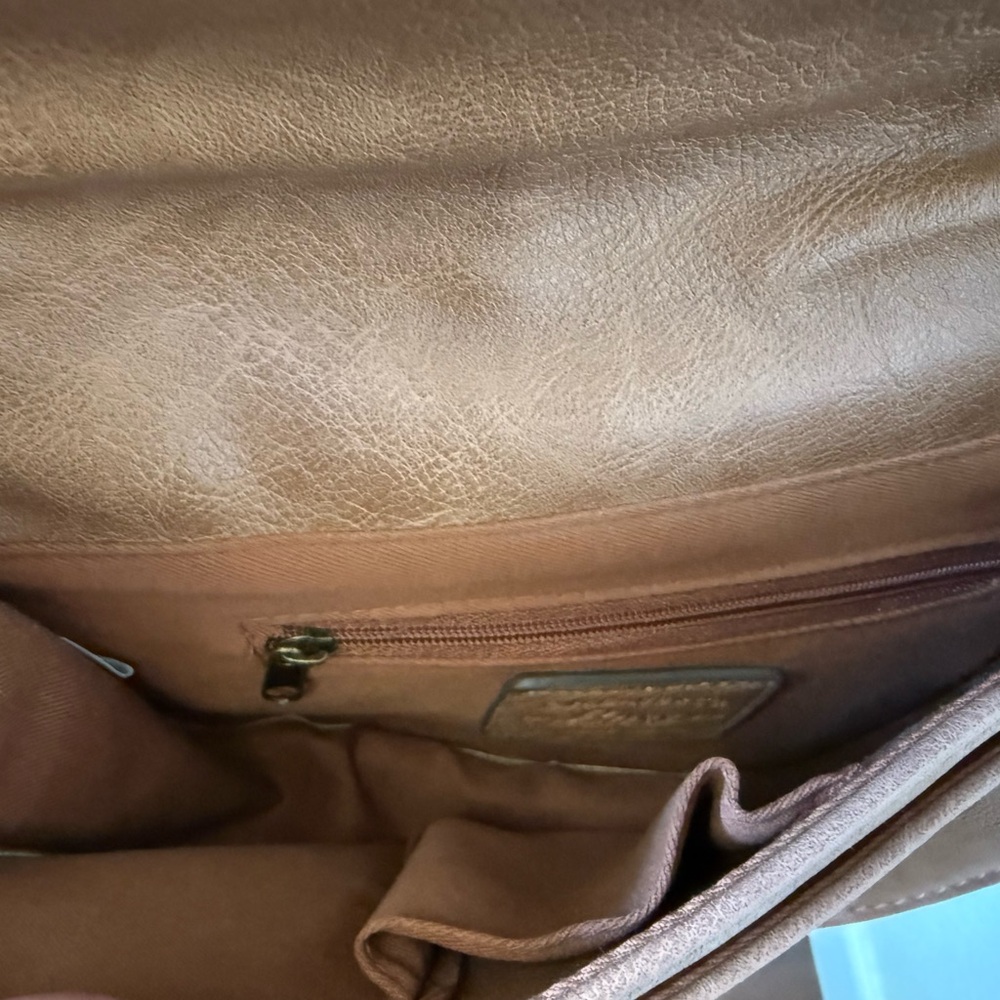 Brown Leather Crossbody Bag NWOT - Picture 4 of 5